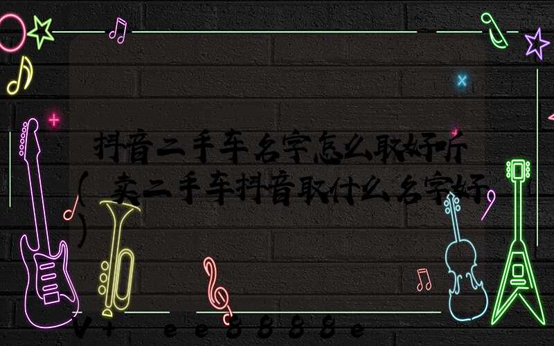 抖音二手车名字怎么取好听(卖二手车抖音取什么名字好)